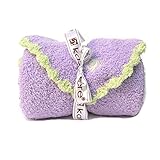 (カシウェア)kashwere ベビーブランケット縁取り キャップ ラベンダー×グリーン （並行輸入品）