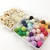 2 Set DIY Accessories Nursing Freedom Combination Package Nature Wooden Organic Baby Teether Toy Mom