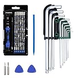 PORAXY 63in1 精密ドライバーセット ＋ ボールポイント 六角棒レンチ9本組 特殊ドライバーセット 56種ビットドライバー 磁石付き ロングライプ Ｌ型六角棒レンチ 多機能ツール スマホ・パ