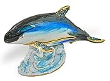 Objet D'Art Release #134 "The Vaquita" Critically Endangered Species Dolphin Handmade Jeweled Enamel
