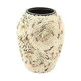 Deco 79 41156 Ceramic Shell Vase 13'D, 17'H - [並行輸入品]