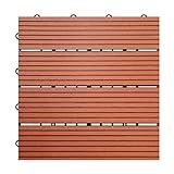 【HY】 ウッドデッキ 人工木　樹脂　ウッドパネル ウッドタイル　27枚入り 厚さ22mm　全6色　３タイプ　ジョイントタイル　デッキ　　腐りにくい　ガーデン　ベランダ庭　玄関 (Aタイプ_27枚, 