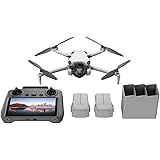 DJI ドローン Mini 4 Pro Fly MoreコンボPlus 飛行時間45分 インテリジェント フライトバッテリー Plus2個付き DJI RC 2（スクリーン一体型送信機） 4K HDR動画撮影対応カメラ 【Remote ID対応】 リ