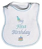 Raindrops My First Birthday Embroidered Bib, Blue by Raindrops [並行輸入品]