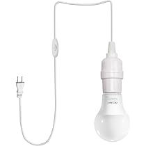 Amazon.co.jp: DiCUNO コード付きソケット E26口金 LED電球付き 昼白色