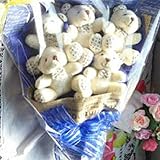 ベアブーケ 5ブーケ 4種 アレンジメント 花 造花 ギフト【 発表会 演奏会 プレゼント くま束 クマ束 花束 クマブーケ 造花 ブーケ ウェディング 卒業 卒業祝い 卒園祝い 引越祝い 退職祝い】