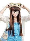 可愛い 猫耳 麦わら帽子 ストローハット 【 ミニ 収納袋 セット 】帽子 リボン ベビー キッズ/大人 麦わら K265 (アダルト)