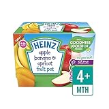 リンゴ、バナナ、アプリコットフルーツポット4×100グラム (Heinz) (x 4) - Heinz Apple, Banana, Apricot Fruit Pots 4 x 100g (Pack