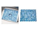 インターデザイン シンク用 マット 流し 花柄 ブルー L 60961EJ