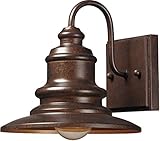 Elk Lighting 47010/1 8 by 8-Inch Marina 1-Light Outdoor Wall Sconce, Hazelnut Bronze Finish [並行輸入品]