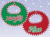 Bearington Baby Naughty or Nice Reversible Christmas Bib by In Fashion Kids [並行輸入品]