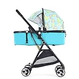 (Newox) 両対面ベビーカー ベビーカー 軽い 6.2KG ハイシート 片手開閉タイプ 通気窓付き大型日よけ (グリーン)