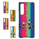 Xperia 1 III SO-51B / SOG03 スマホケース ハードケース カバー 死者の日 シュガースカル 猫柄 [デザインB/ブルー×コーラルピンク] TK-598B エクスペリア ワン マークスリー docomo ドコモ au