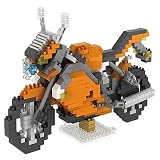 EZ LIFE ハーレーダビッドソンのオートバイのビルディングブロック， DIY知育玩具,ミニブロック,親子ゲームのビルディングブロック子供の教育用おもちゃ,レゴ式積み木 ブロック，498pcs [並