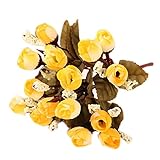 手作りのバラのシミュレーションの花のセット人工花、黄色