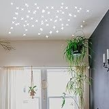 Miyinla 50pcsダークスター、ルミナス蛍光灯、壁ステッカー 子供部屋 ウォールステッカー 光る シルバー