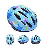 (ハーツクライ) Heart's Cry 軽量 サイクリング 自転車 用 ヘルメット キッズ ジュニア 子供 用 ダイヤル アジャスター 付き (スカイブルー/青色)