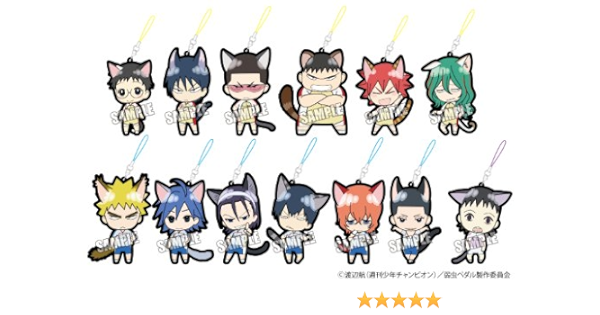 Amazon ナンジャタウン限定 弱虫ペダル ラバーキーホルダー 総北 箱学 御堂筋 フルセット アニメ 萌えグッズ 通販