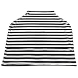 Liebeye ベビーカーカバー　多機能　マルチユース　ストレッチ　新生児　幼児　看護カバー　シート　授乳カバー Black and white stripes