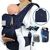 urbanfun collectionアーバンファン 腰ベルト付抱っこひも （インディゴ・デニム） 防寒セット【（財）製品安全協会 SGマーク認定】よだれパッド+収納ポーチ付