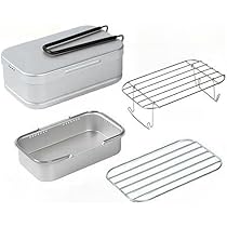 興国アルミニウム工業　カモメ印　角飯盒　新品未使用　デッドストック品 Amazon.co.jp: メスティン 4点セット 【飯盒 +焼き網+蒸し網+