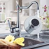 Auralum キッチン用水栓 シンク用 蛇口 シングルレバー 混合栓 水道 360°回転可能 節水 2wayの吐水式