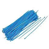 uxcell 4mm x 250mm セルフロッキング 電気ワイヤー コード　結びつけラップ　 ジップ　 タイ ブルー　250個