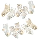 Nice Days（ナイス　ディズ）　夏可愛いベビー キッズ 靴下 ソックス 　コットン　男女兼用　10足 セット　 (L, ライトカーキ)