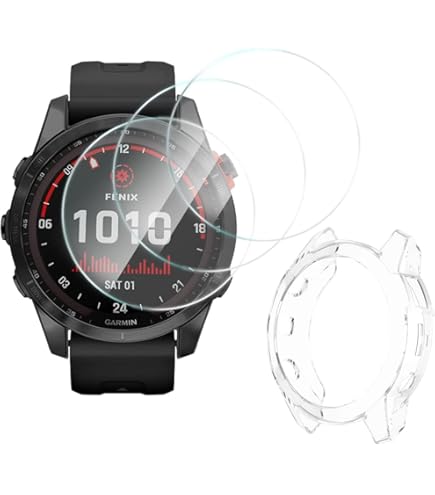 Amazon.co.jp: AiMaoo ガラスフィルム Garmin Fenix 7S 対応 フィルム