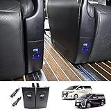 増設USBポート PD急速充電 トヨタ アルファード ヴェルファイア ALPHARD VELLFIRE 30系 2015-2022年に対応 カーチャージャー，LED車内通路灯 30ヴェルファイア 携帯置くだけ充電器 2個セット, 4#