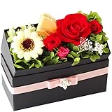 Azurosa(アズローザ) プリザーブドフラワー ギフト ボックス 枯れない花 フレグランスソープ レッド