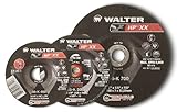 Walter HP XX Premium Performance Grinding Wheel, Type 27, Threaded Hole, Aluminum Oxide, 4-1/2 Diame