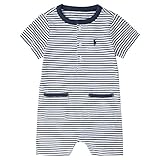 ポロ ラルフローレン カバーオール 半袖 ベビー 男の子 6-2歳 （サイズ：9M、カラー：Jersey/SUMMER NAVY/WHITE） Polo Ralph Lauren [並行輸入品]
