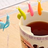 Weryn（TM）ティーバッグハンギングマグカップクリップティー注入器はパーティーのための5pcs /セットドルチェの楽しげかわいいカタツムリワイングラスラベルは、製品IC875327用品