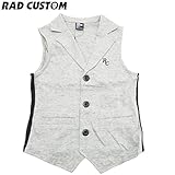 RAD CUSTOM(ラッドカスタム) 「バック・ラインストーンロゴ」ベスト・グレー 【1604】【C】 120 グレー(13)