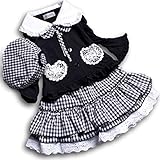 HONEY BLOSSOM ベビー & ガールズ 【 制服風 女の子 スーツ 3点 セット 】 帽子 リボンブラウス レース フリル チェックスカート キッズフォーマル m021 100