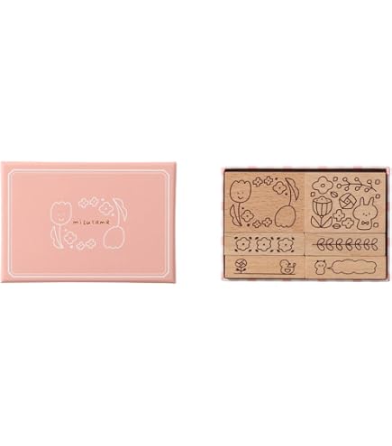 Amazon.co.jp: 木製スタンプセット/mizutama 【パターン】かわいい