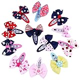 Sasairy １２個入り　子供用パッチンどめ　　ボウタイ　混合色　髪クリップ　超可愛い　赤ちゃん　蝶結びヘアグリップ　ヘアクリップ　女の子　ベビー　キッズヘアアクセサリー　幼稚園 小学生　誕生日　贈