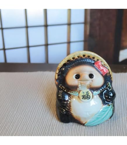 Amazon.co.jp: たぬきの石彫刻品(サビ石) 高さ約31cm 狸の石の置物です