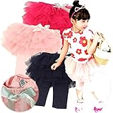 (ハニーブロッサム) HONEY BLOSSOM ベビー ＆ キッズ 【 ふんわり チュチュ スカッツ 】 薄手 柔らか 七分丈 チュール スカート 付き レギンス パンツ 夏 女の子 服 1 - 6