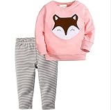 キッズ ニットセーター ベビー服 女の子 くまTシャツ ズ+ボン セット 丸首 長袖 サメプリント リトルベアー 子供服 こども 女児プルオーバー 秋冬トップス ボーイズ カジュアル (110)