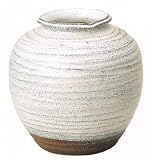 チタン丸花瓶　6.5号　信楽焼 陶器 花器 花入 花瓶