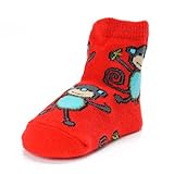 (マッドパイ)Mud Pie ベビー ソックス/靴下 Red Monkey Sock 178521 レッド 0-12M(0～12ヶ月) [並行輸入品]