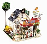 ユニークな3Dパズル教育玩具DIYの3D立体パズル、米国のガス店