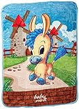 ベビーミンク – ウルトラソフトPlushジャンボフリース毛布( Assortedスタイル) レッド BabyMink_Crib_Donkey