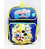 Small Backpack - Disney - Mickey Mouse & Friend Blue 12" [並行輸入品]