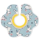 JIOLK ベビー ビブ よだれかけ 花びら型 柔らかい綿 360°回転 ベビー唾液タオル 食事用 出産のお祝いギフト 男女共用