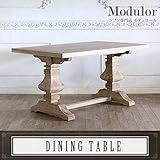 シャビーシックダイニングテーブル オーク材 プラスターフィニッシュ adt-5018