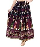 Women's Cotton Skirt (SKRT-068__Blue_Free Size)