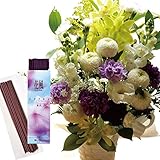 お供え線香セット　ムーンダストL供花アレンジ＋線香 花風ロータス蓮花